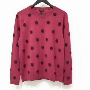 Talbots Tinsel Dot Burgundy Sweater. NWOT
